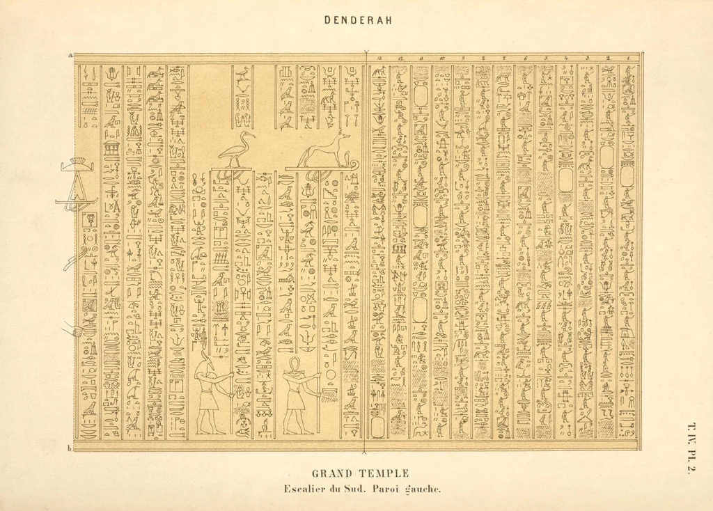 An illustration from Dendérah : description générale du grand temple de cette ville, 1870, leaf 256