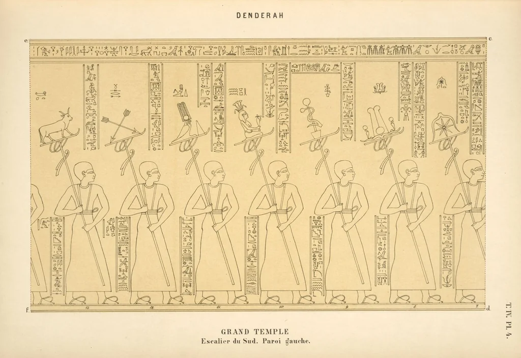 An illustration from Dendérah : description générale du grand temple de cette ville, 1870, leaf 258