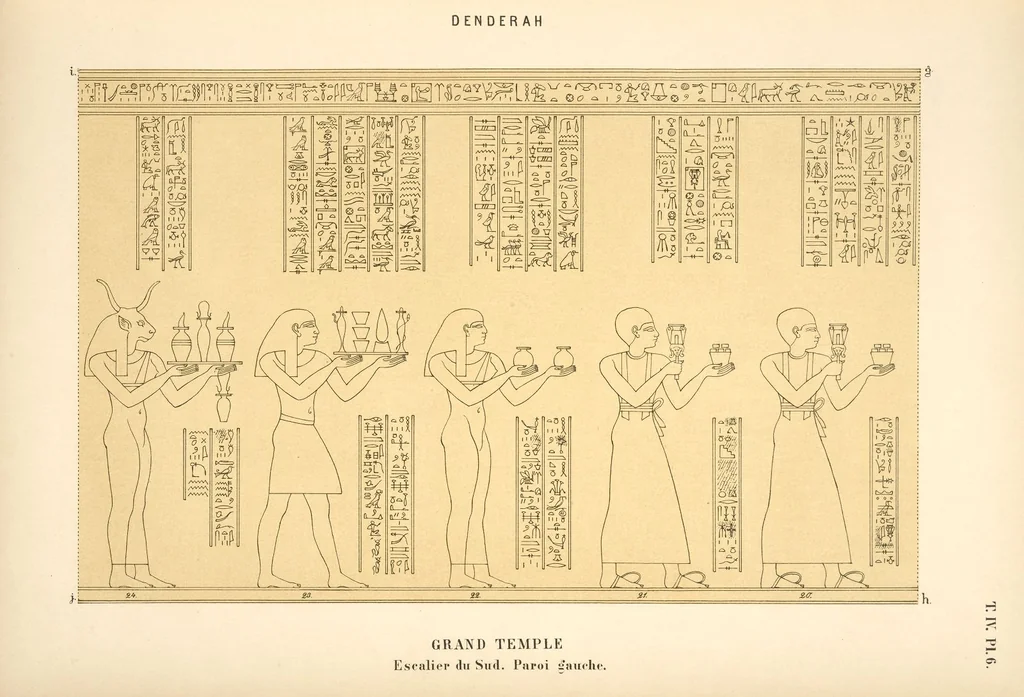 An illustration from Dendérah : description générale du grand temple de cette ville, 1870, leaf 260