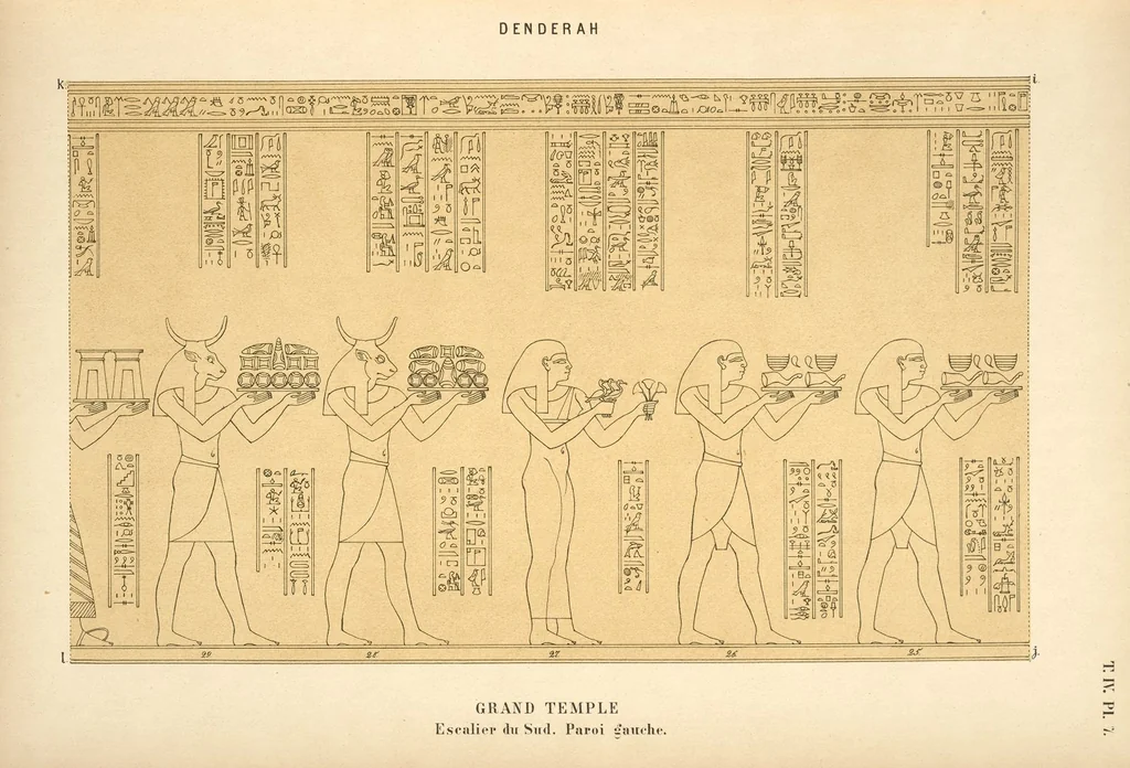 An illustration from Dendérah : description générale du grand temple de cette ville, 1870, leaf 261