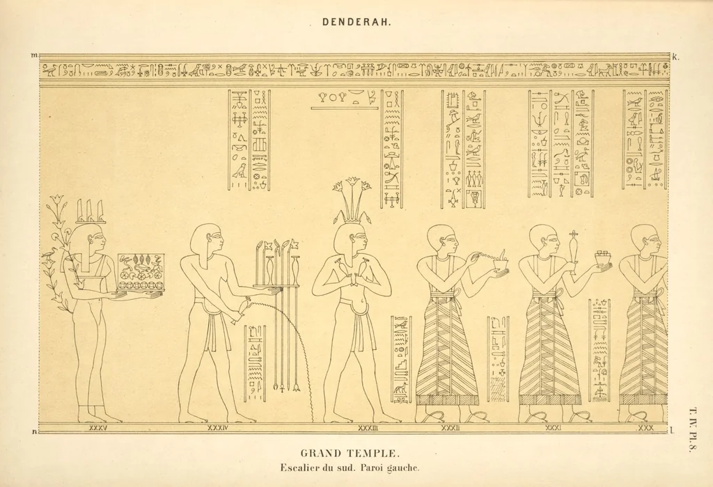 An illustration from Dendérah : description générale du grand temple de cette ville, 1870, leaf 262