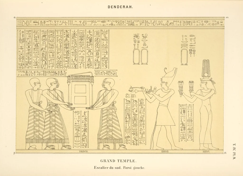 An illustration from Dendérah : description générale du grand temple de cette ville, 1870, leaf 263
