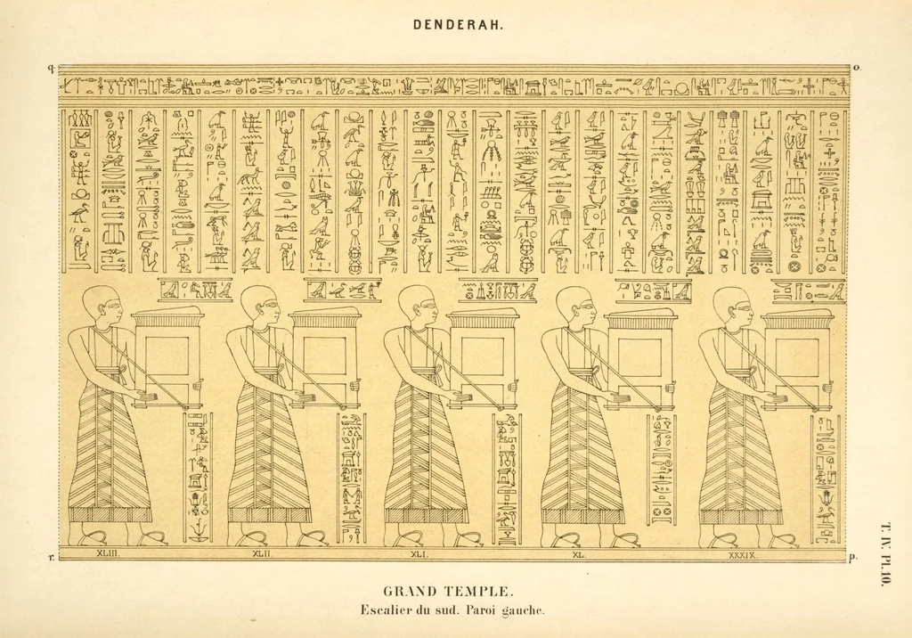 An illustration from Dendérah : description générale du grand temple de cette ville, 1870, leaf 264