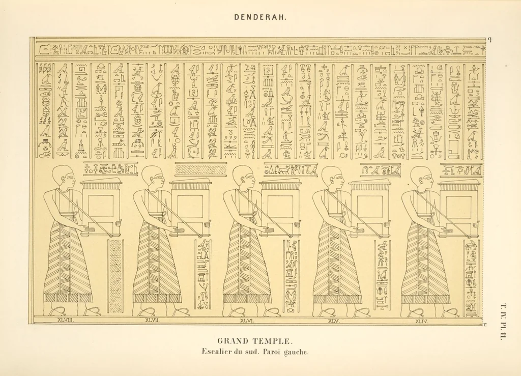 An illustration from Dendérah : description générale du grand temple de cette ville, 1870, leaf 265