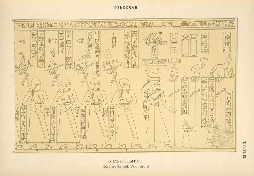 An illustration from Dendérah : description générale du grand temple de cette ville, 1870, leaf 266