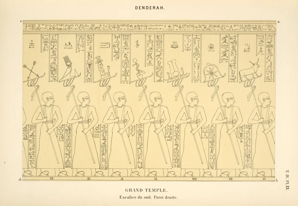 An illustration from Dendérah : description générale du grand temple de cette ville, 1870, leaf 267