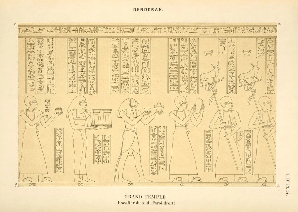 An illustration from Dendérah : description générale du grand temple de cette ville, 1870, leaf 268