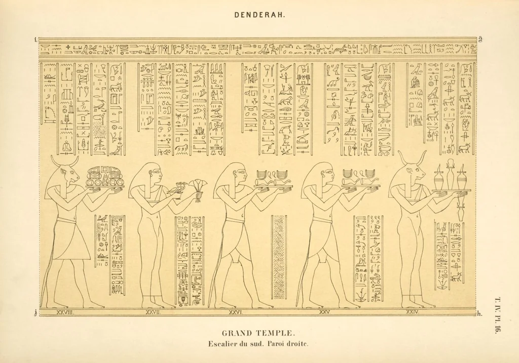 An illustration from Dendérah : description générale du grand temple de cette ville, 1870, leaf 270