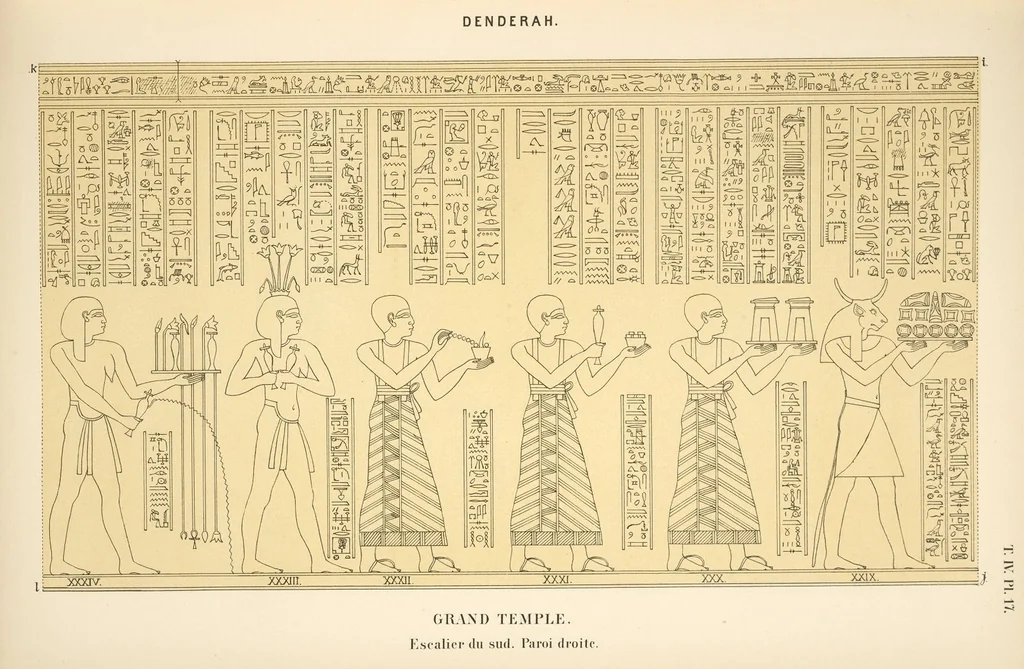 An illustration from Dendérah : description générale du grand temple de cette ville, 1870, leaf 271