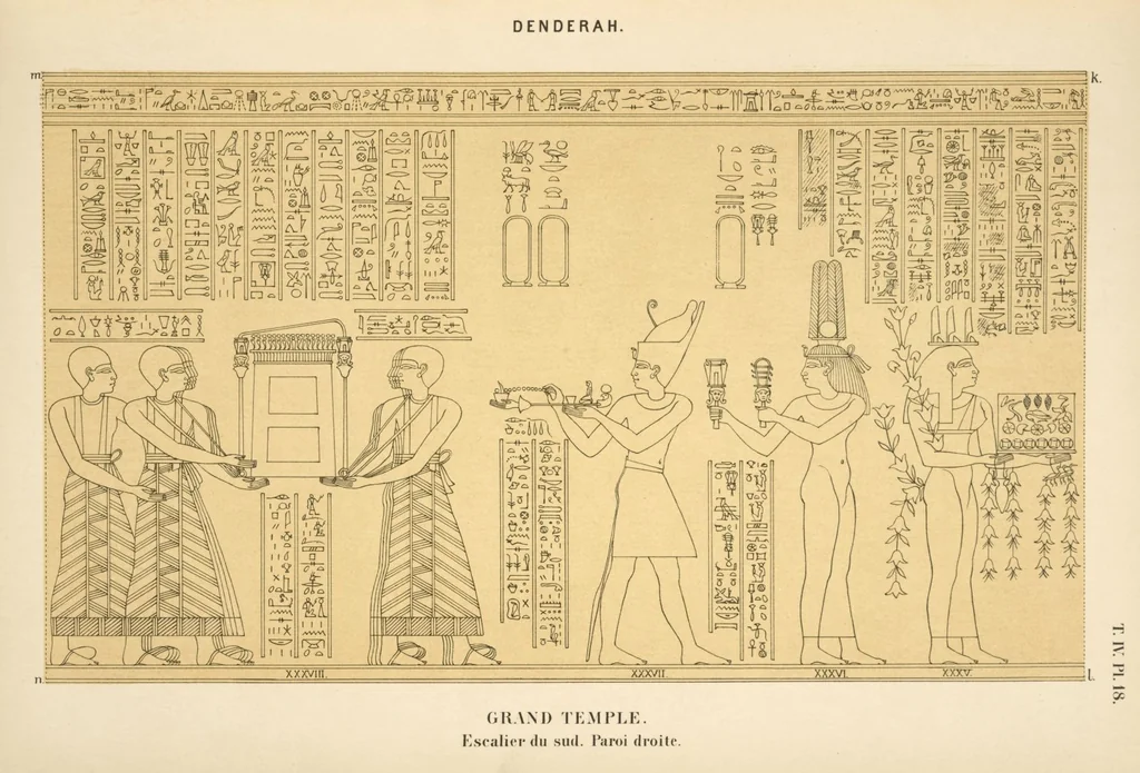 An illustration from Dendérah : description générale du grand temple de cette ville, 1870, leaf 272