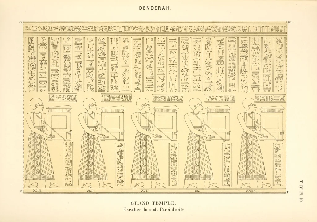 An illustration from Dendérah : description générale du grand temple de cette ville, 1870, leaf 273