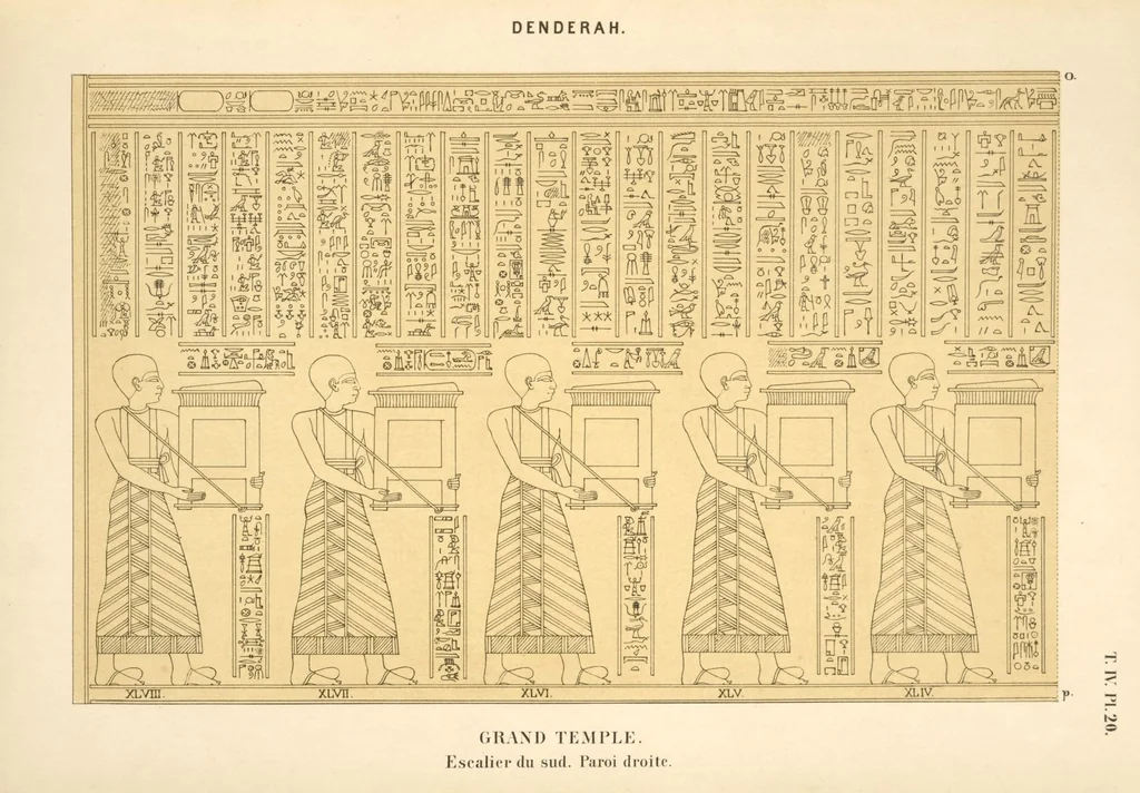 An illustration from Dendérah : description générale du grand temple de cette ville, 1870, leaf 274