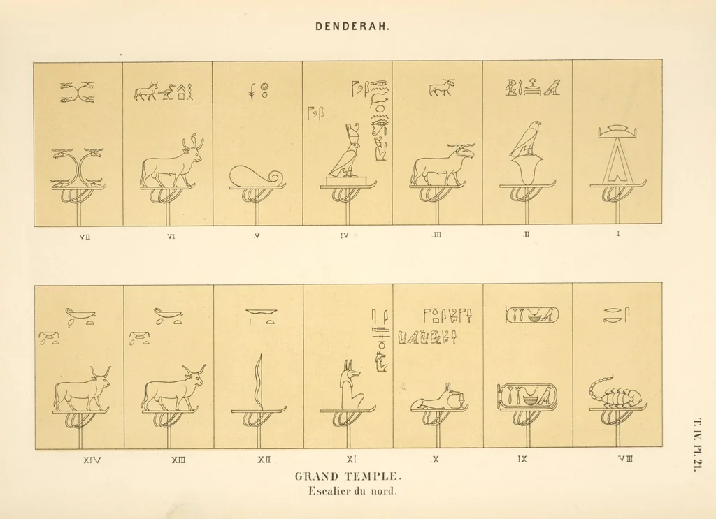 An illustration from Dendérah : description générale du grand temple de cette ville, 1870, leaf 275