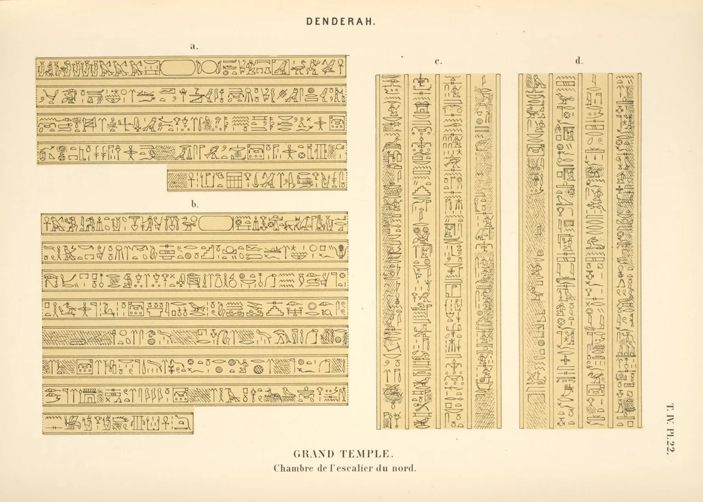 An illustration from Dendérah : description générale du grand temple de cette ville, 1870, leaf 276