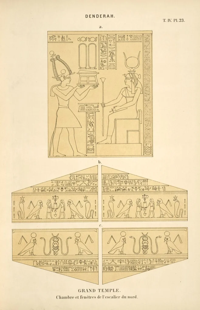 An illustration from Dendérah : description générale du grand temple de cette ville, 1870, leaf 277