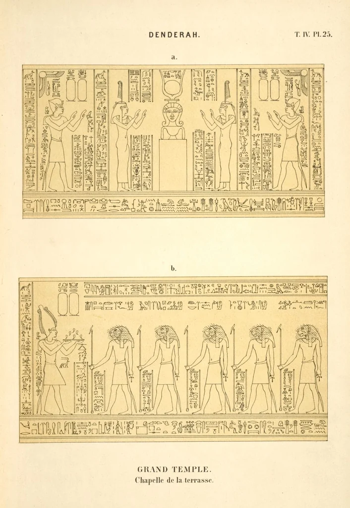 An illustration from Dendérah : description générale du grand temple de cette ville, 1870, leaf 279