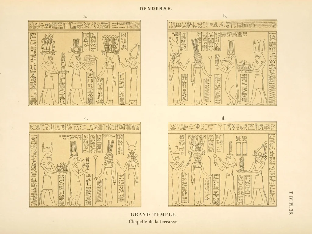 An illustration from Dendérah : description générale du grand temple de cette ville, 1870, leaf 280