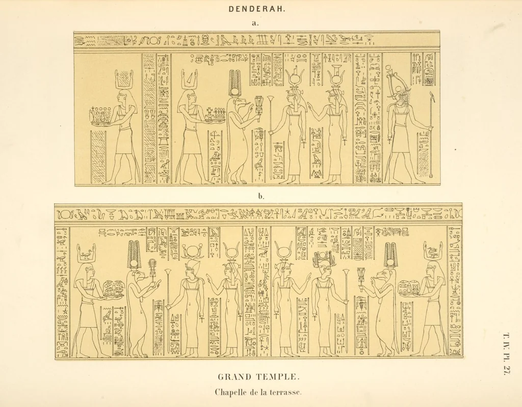 An illustration from Dendérah : description générale du grand temple de cette ville, 1870, leaf 281