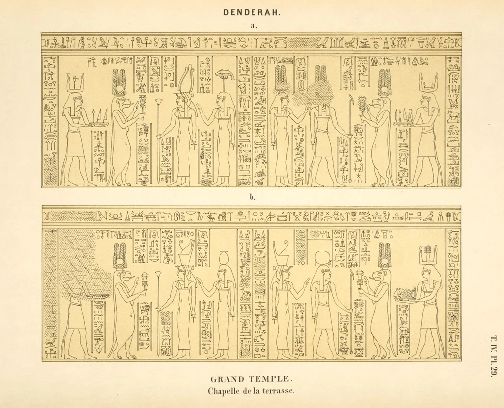 An illustration from Dendérah : description générale du grand temple de cette ville, 1870, leaf 283