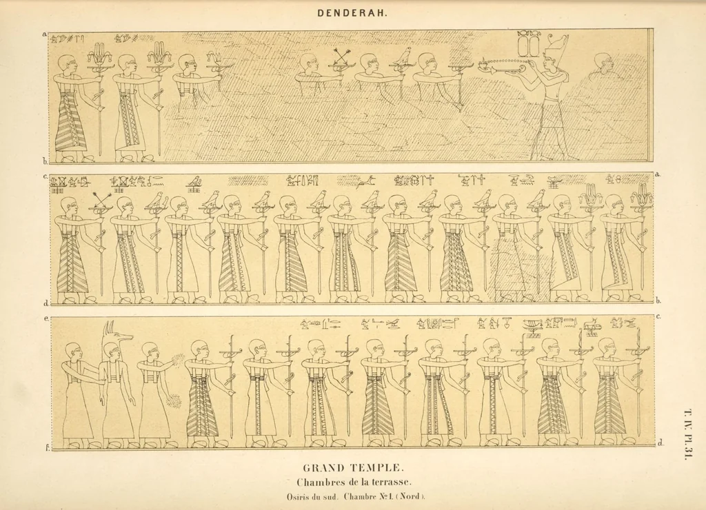 An illustration from Dendérah : description générale du grand temple de cette ville, 1870, leaf 285
