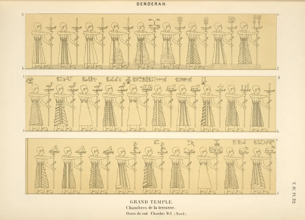 An illustration from Dendérah : description générale du grand temple de cette ville, 1870, leaf 286