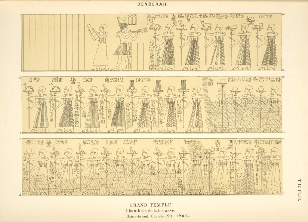 An illustration from Dendérah : description générale du grand temple de cette ville, 1870, leaf 287