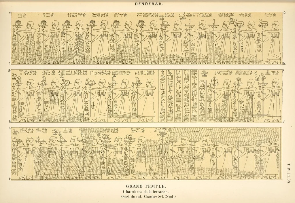 An illustration from Dendérah : description générale du grand temple de cette ville, 1870, leaf 288