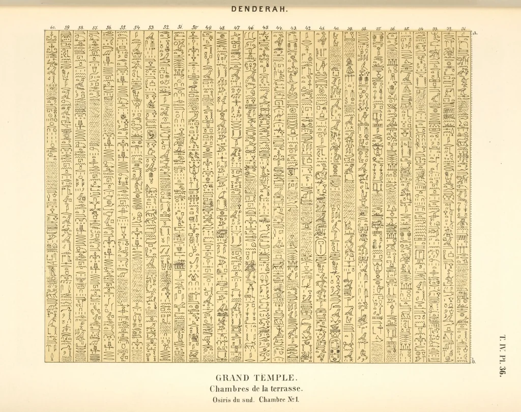 An illustration from Dendérah : description générale du grand temple de cette ville, 1870, leaf 290