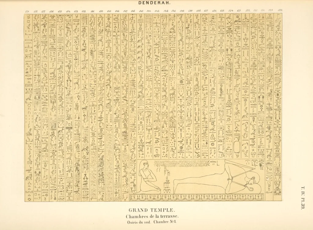 An illustration from Dendérah : description générale du grand temple de cette ville, 1870, leaf 293