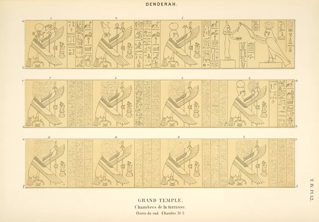An illustration from Dendérah : description générale du grand temple de cette ville, 1870, leaf 296