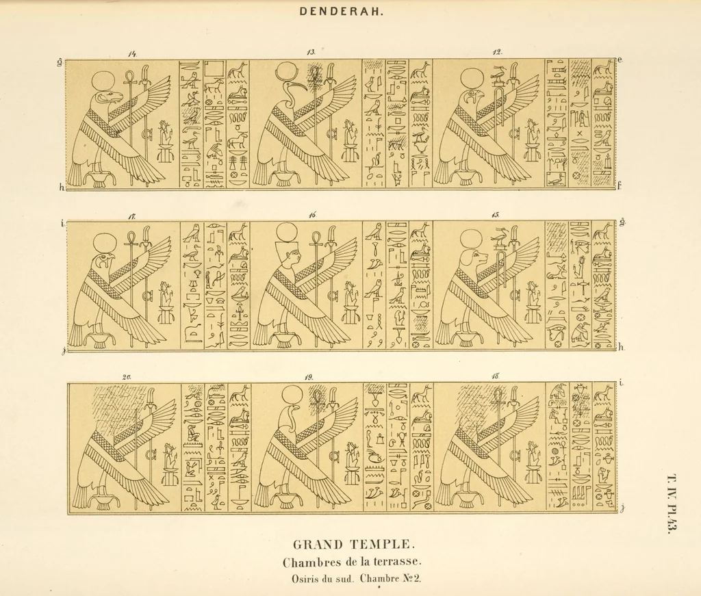 An illustration from Dendérah : description générale du grand temple de cette ville, 1870, leaf 297