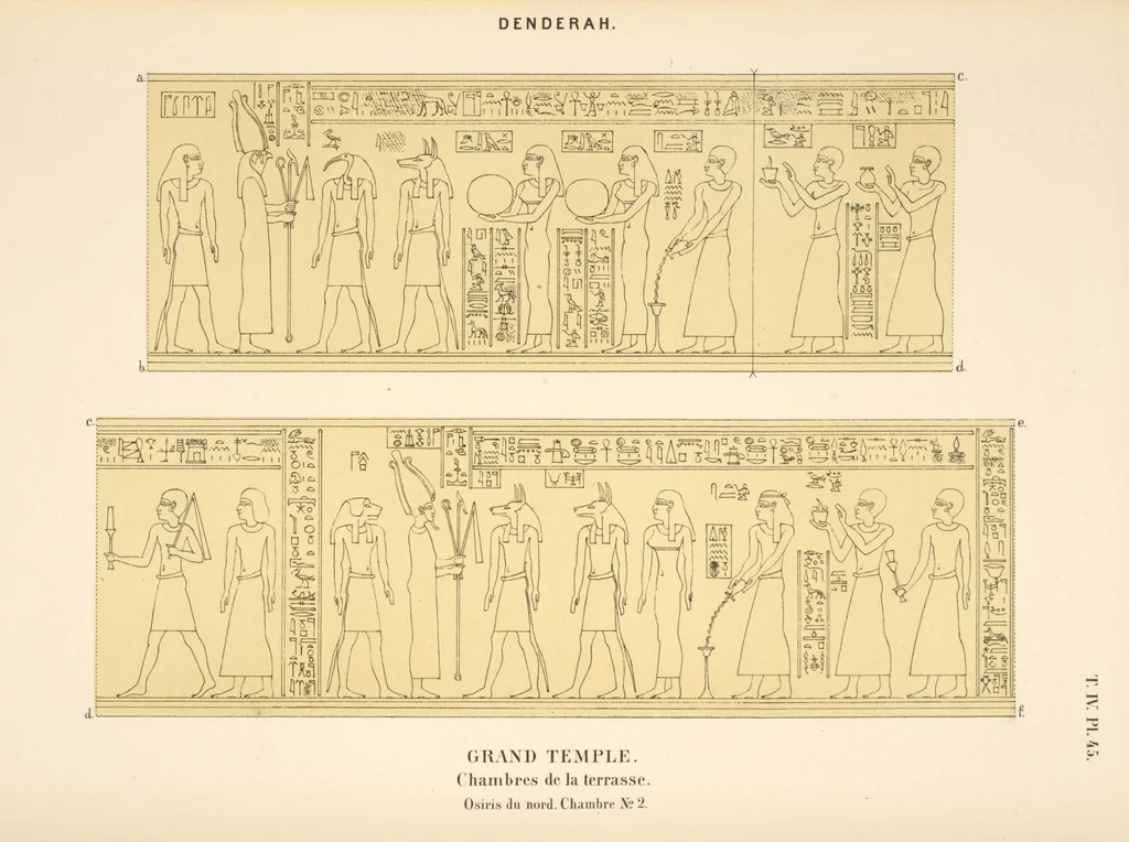 An illustration from Dendérah : description générale du grand temple de cette ville, 1870, leaf 299