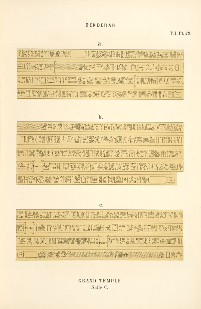 An illustration from Dendérah : description générale du grand temple de cette ville, 1870, leaf 30