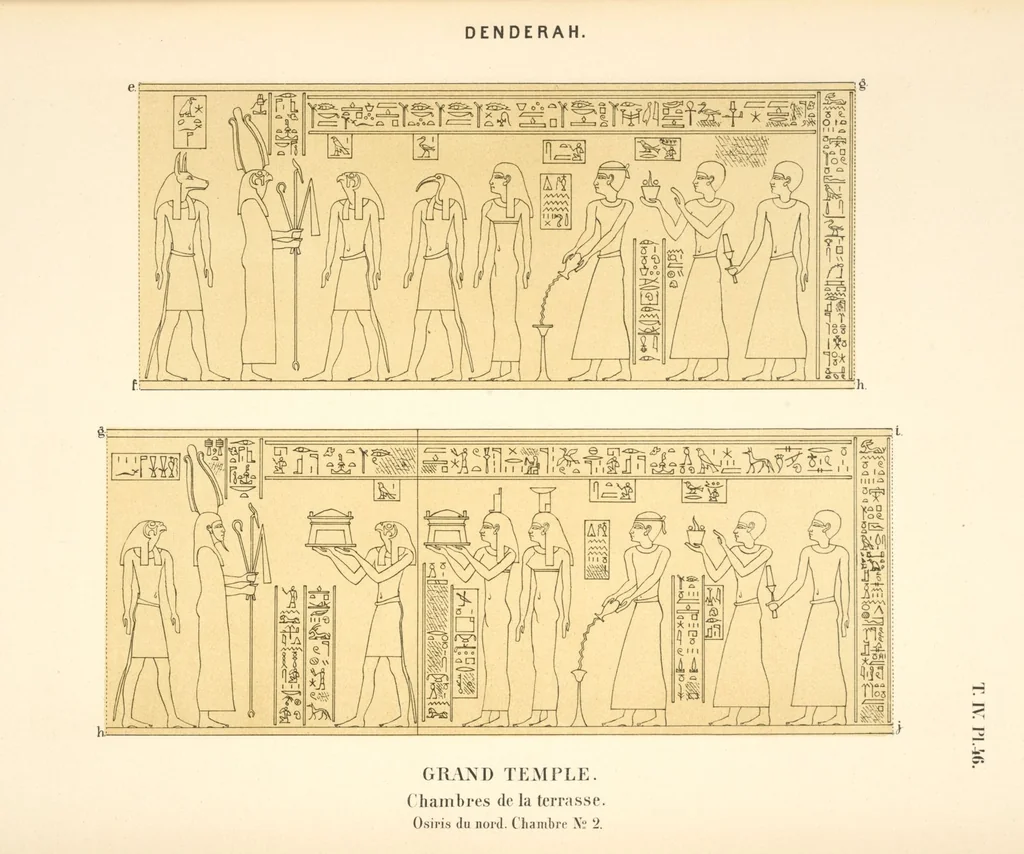 An illustration from Dendérah : description générale du grand temple de cette ville, 1870, leaf 300