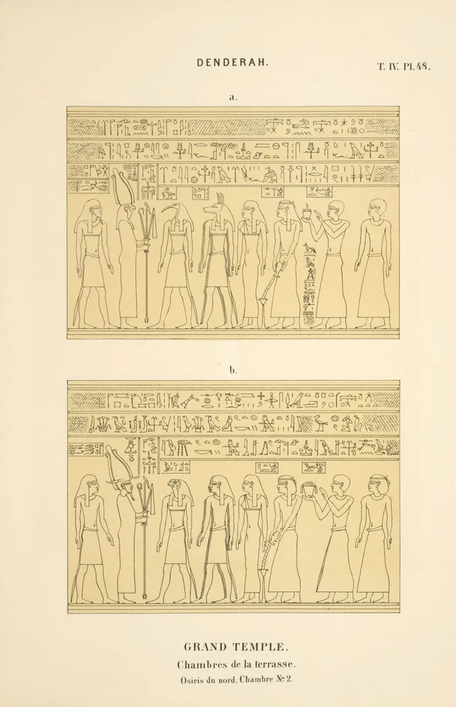 An illustration from Dendérah : description générale du grand temple de cette ville, 1870, leaf 302