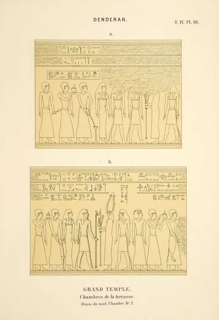 An illustration from Dendérah : description générale du grand temple de cette ville, 1870, leaf 303