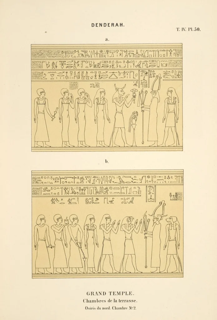 An illustration from Dendérah : description générale du grand temple de cette ville, 1870, leaf 304