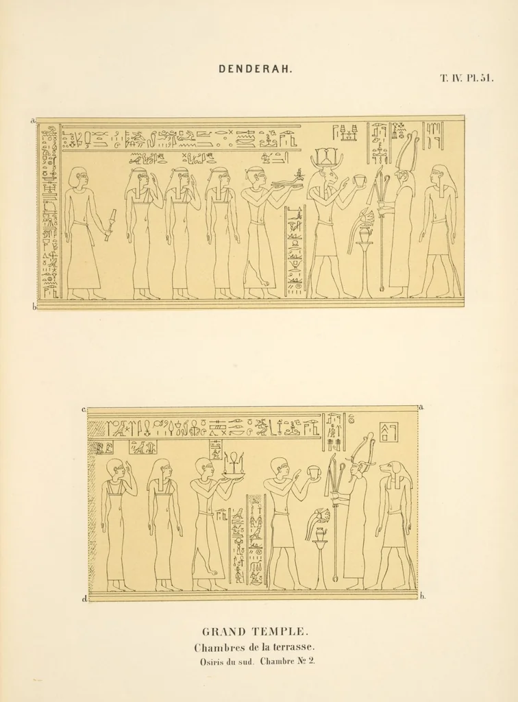 An illustration from Dendérah : description générale du grand temple de cette ville, 1870, leaf 305