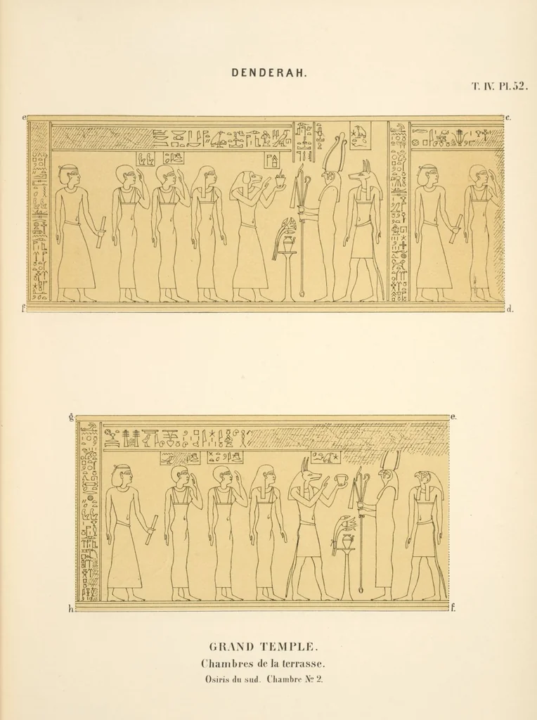 An illustration from Dendérah : description générale du grand temple de cette ville, 1870, leaf 306