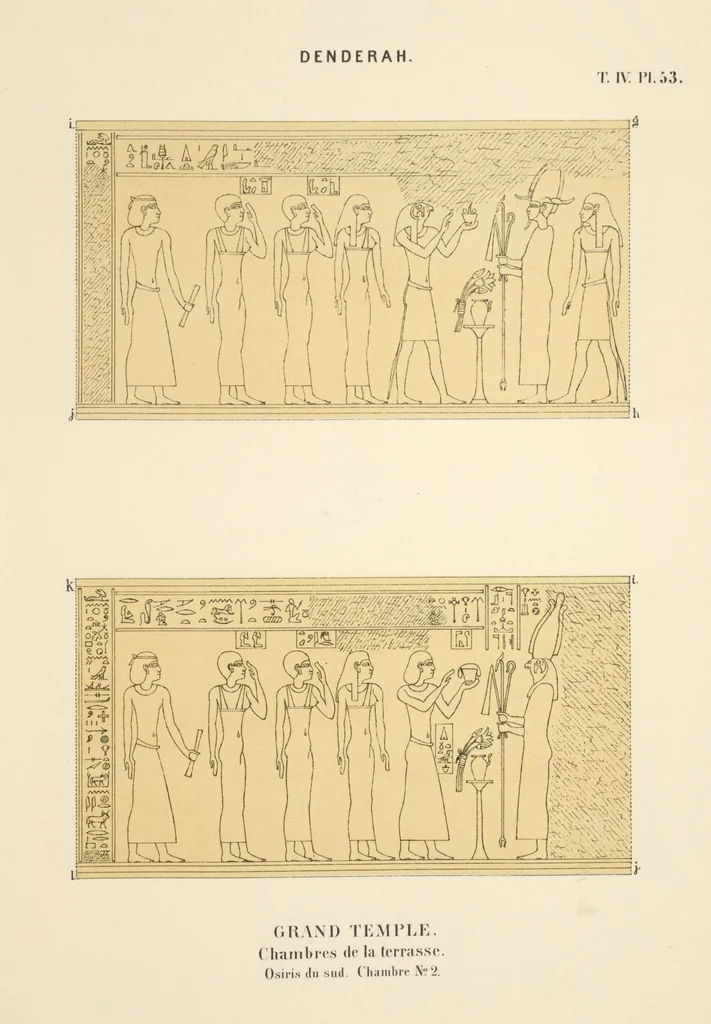 An illustration from Dendérah : description générale du grand temple de cette ville, 1870, leaf 307