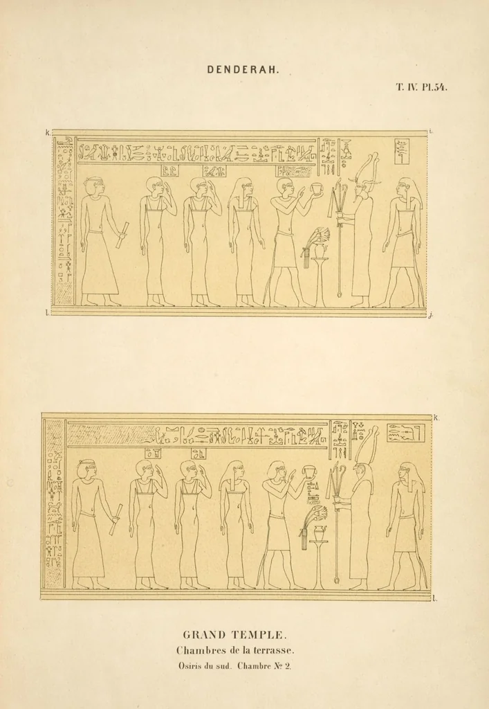 An illustration from Dendérah : description générale du grand temple de cette ville, 1870, leaf 308