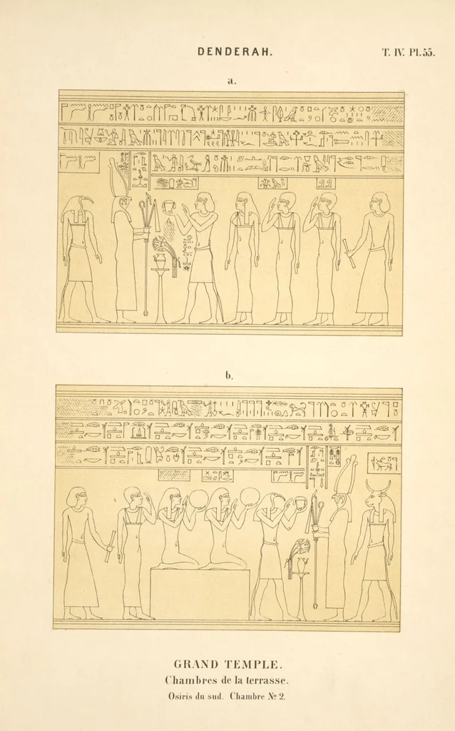 An illustration from Dendérah : description générale du grand temple de cette ville, 1870, leaf 309