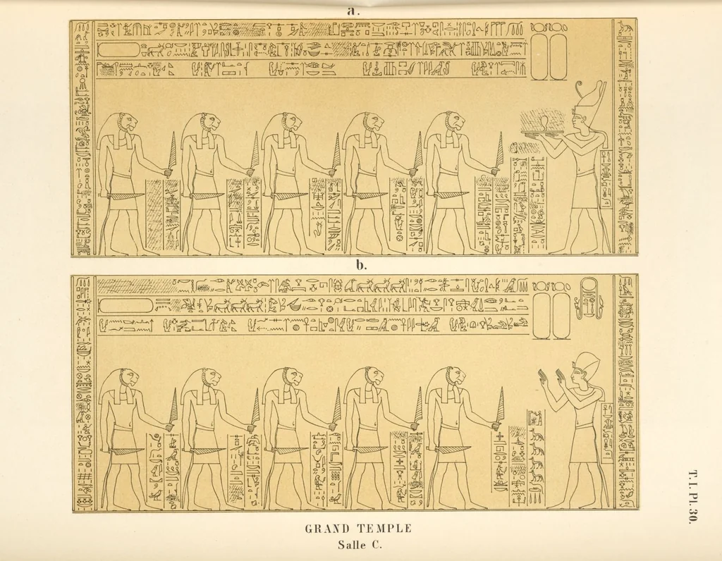 An illustration from Dendérah : description générale du grand temple de cette ville, 1870, leaf 31