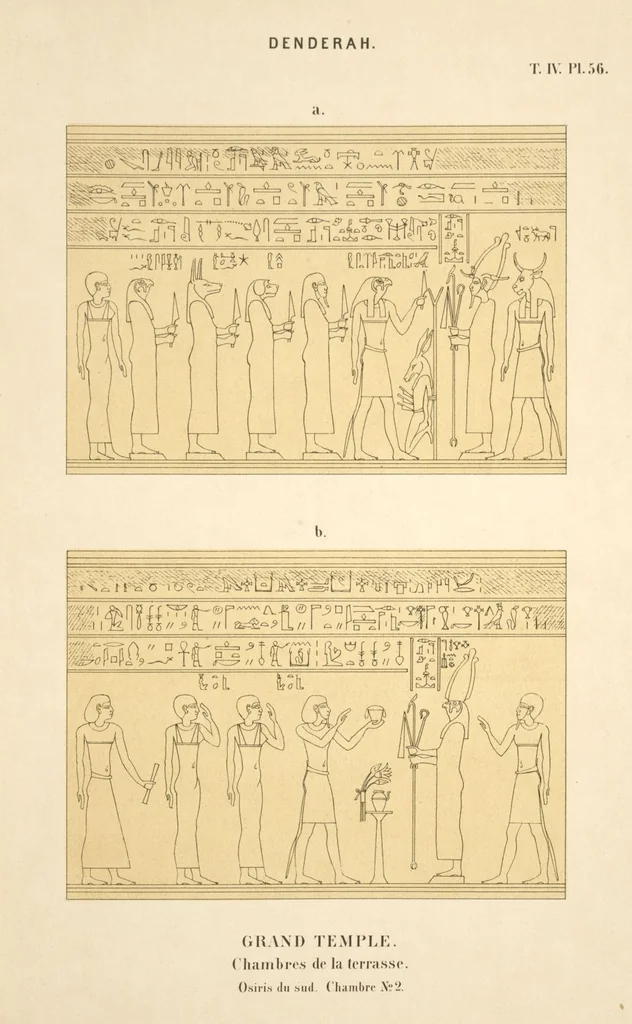 An illustration from Dendérah : description générale du grand temple de cette ville, 1870, leaf 310