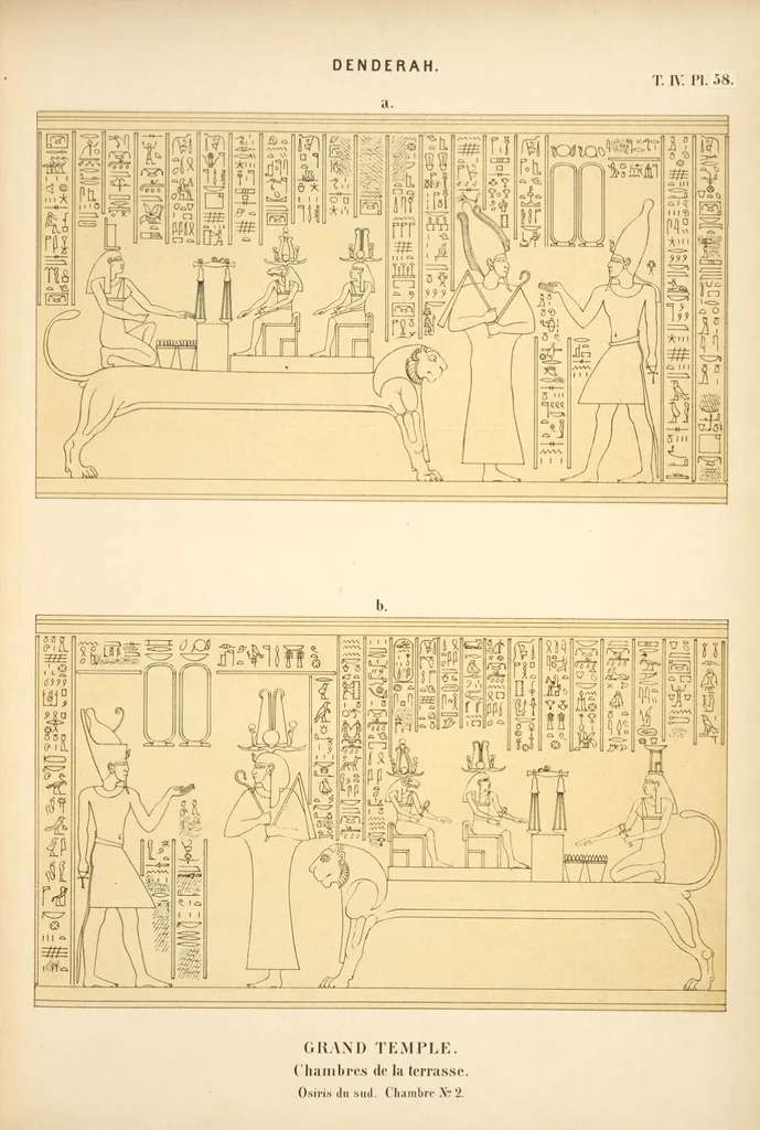 An illustration from Dendérah : description générale du grand temple de cette ville, 1870, leaf 312