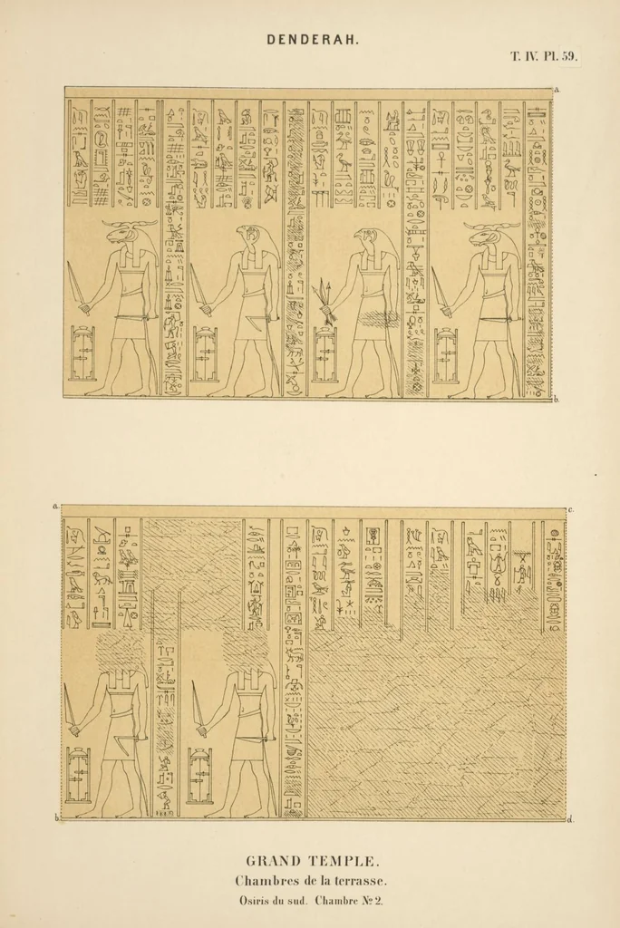 An illustration from Dendérah : description générale du grand temple de cette ville, 1870, leaf 313