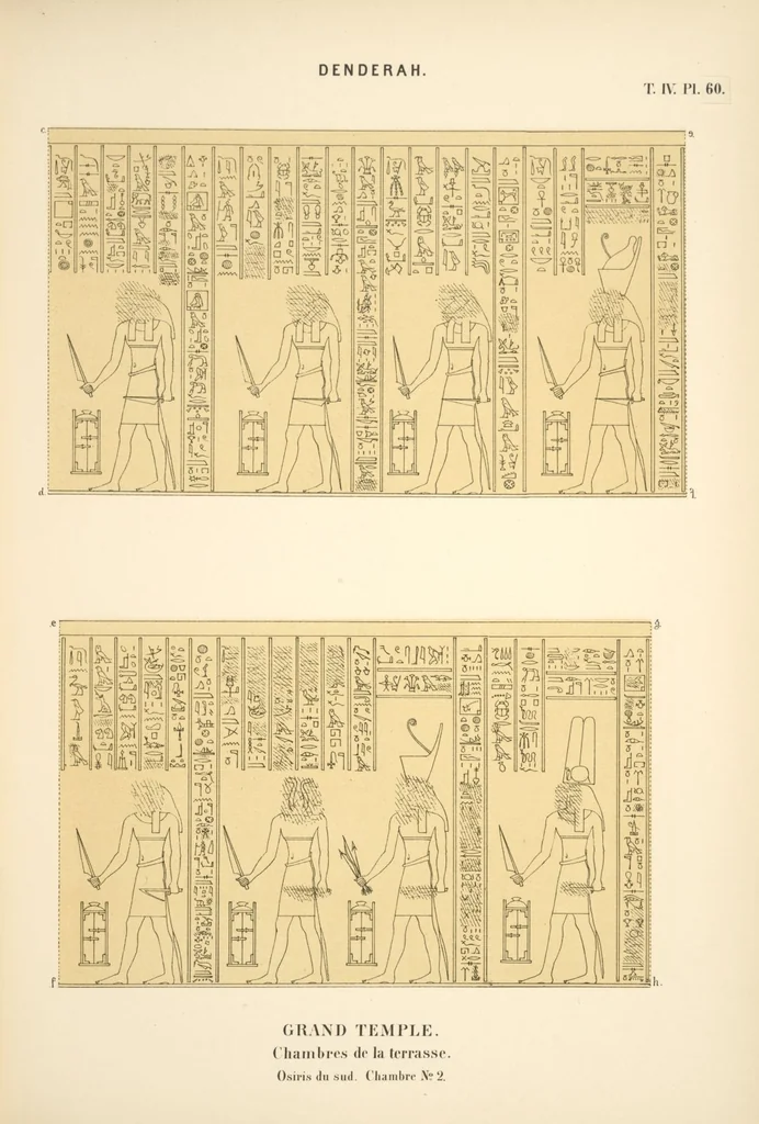 An illustration from Dendérah : description générale du grand temple de cette ville, 1870, leaf 314