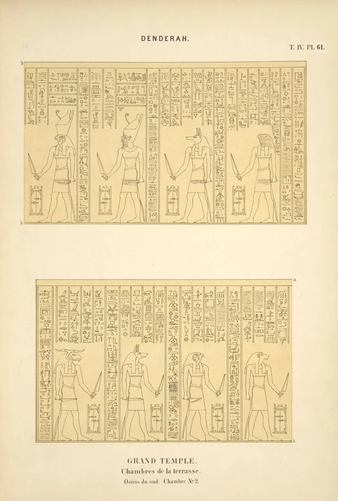 An illustration from Dendérah : description générale du grand temple de cette ville, 1870, leaf 315