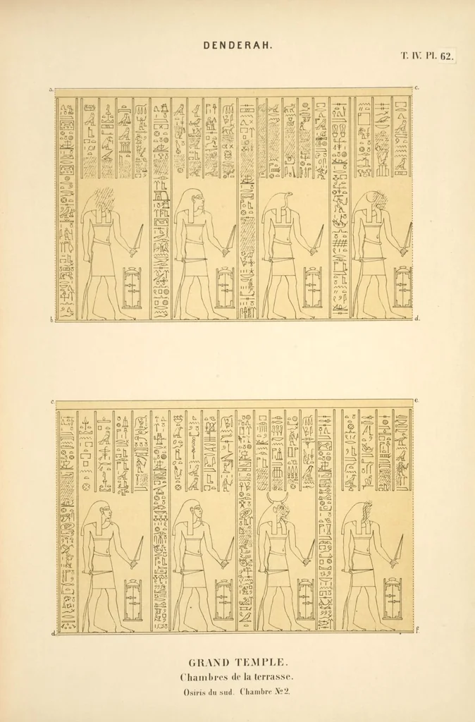 An illustration from Dendérah : description générale du grand temple de cette ville, 1870, leaf 316
