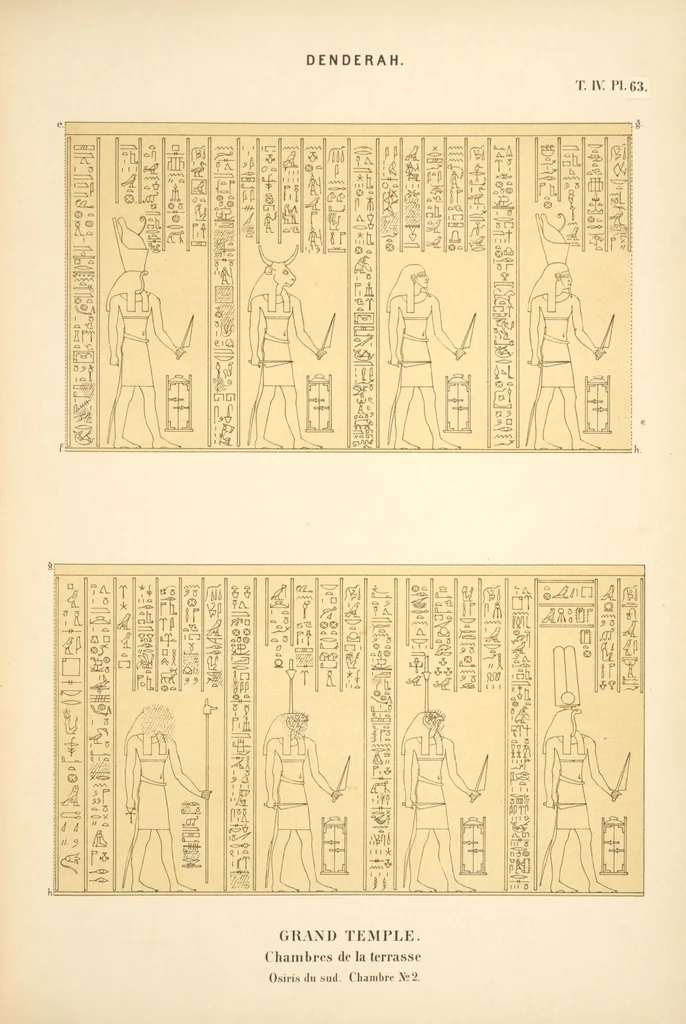 An illustration from Dendérah : description générale du grand temple de cette ville, 1870, leaf 317